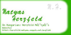 matyas herzfeld business card